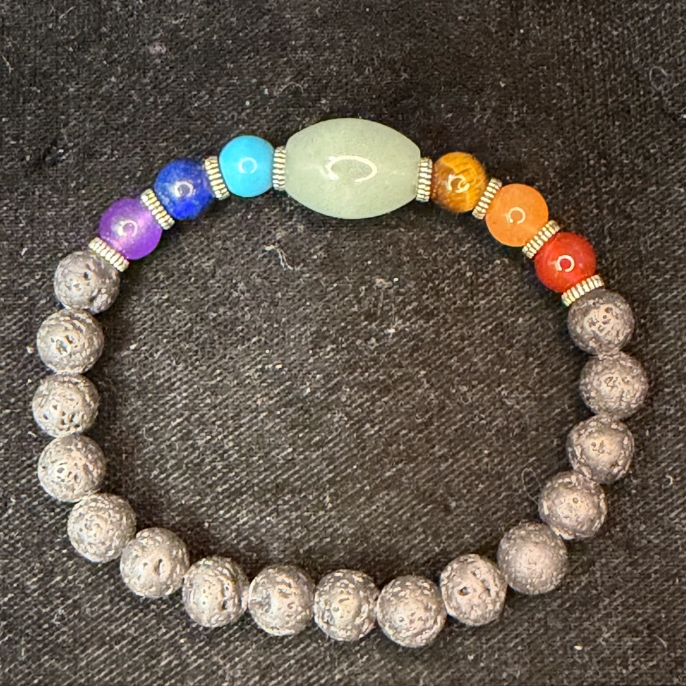 Source Unknown Rainbow Chakra Bracelet